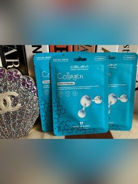 💙 NEW 💙 Collagen Facial Mask - | Firms & Plumps Bundle Of 4 💙